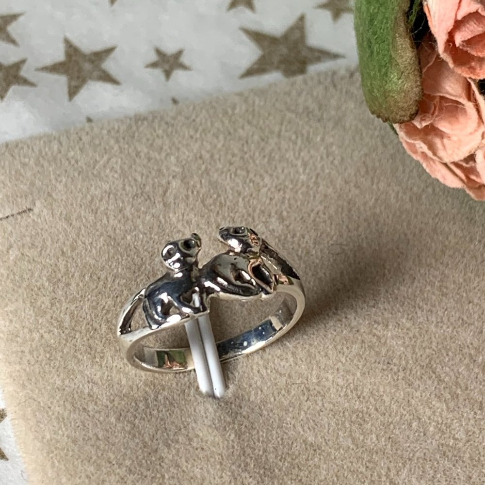 NEW Size 3.75 Sterling Silver Kitty Cat Ring